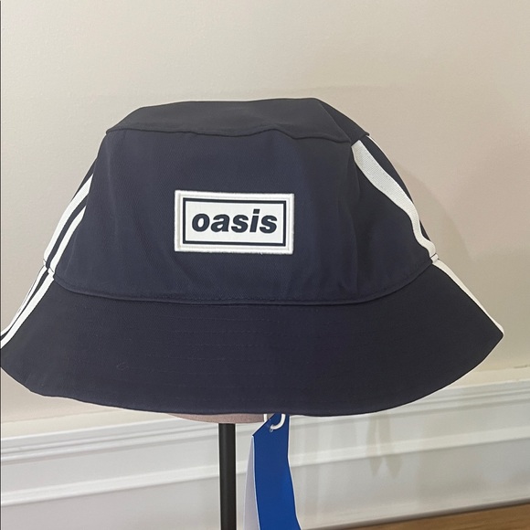 Adidas x Oasis Tour 3-Stripes Originals Bucket Hat Night Indigo M/L - Picture 1 of 6